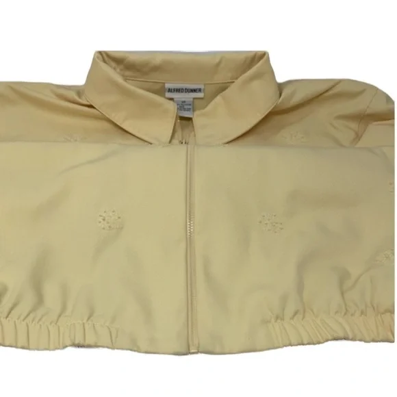 Alfred Dunner Women’s Pastel Yellow Beaded Zip Wind Breaker Jacket Coat Size 20 - Picture 11 of 15